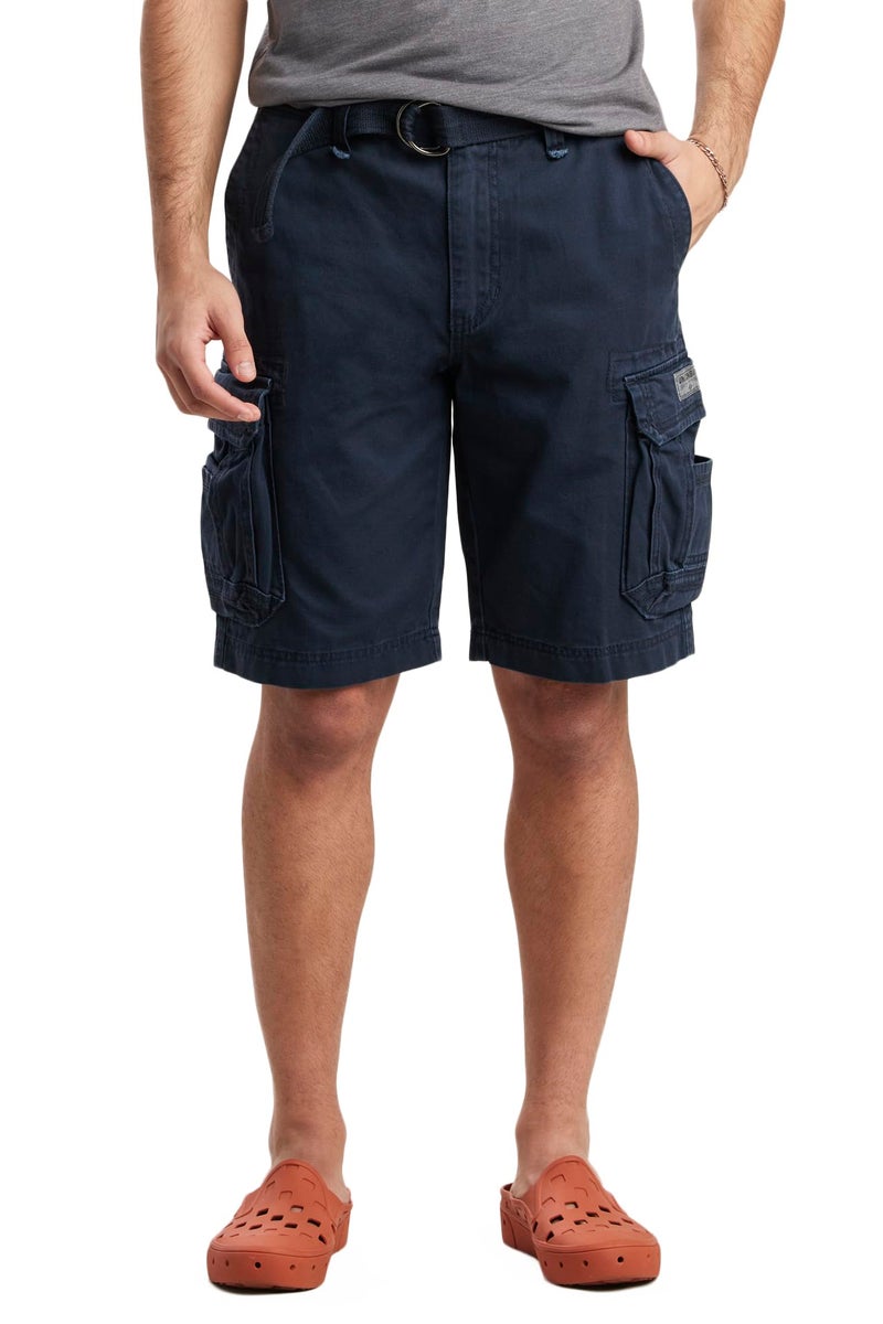 Unionbay Men's Survivor Belted Cargo Short, True Navy, 42 - Image 1